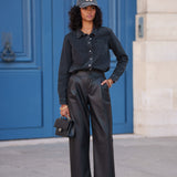 Pantalon Zola - similicuir noir