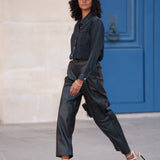 Pantalon Zola - similicuir noir