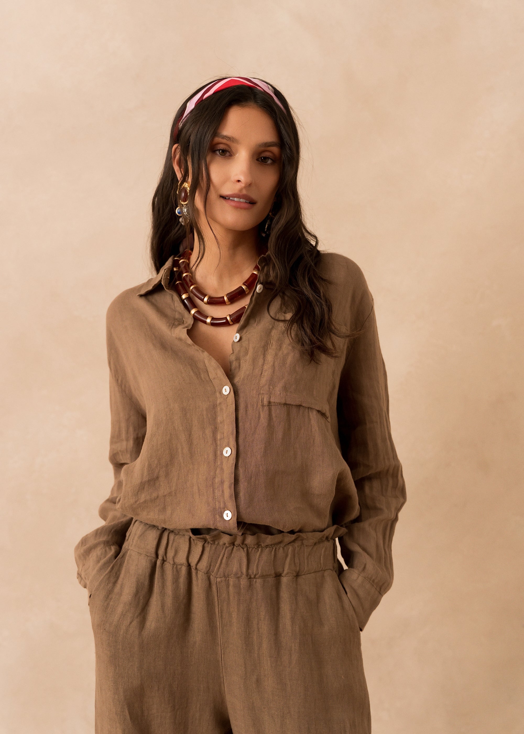 Chemise Louise marron – Oraije Paris