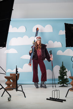 Pantalon Viviane - velours bordeaux