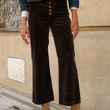 Pantalon Valentina - velours chocolat
