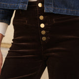 Pantalon Valentina - velours chocolat