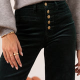 Pantalon Valentina - velours vert sapin