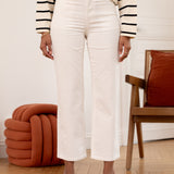 Pantalon Solange - velours blanc