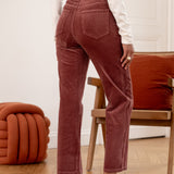 Pantalon Solange - velours rose