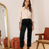 Pantalon Solange - velours vert sapin