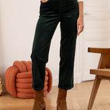 Pantalon Solange - velours vert sapin