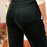 Pantalon Solange - velours vert sapin