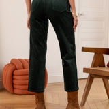 Pantalon Solange - velours vert sapin
