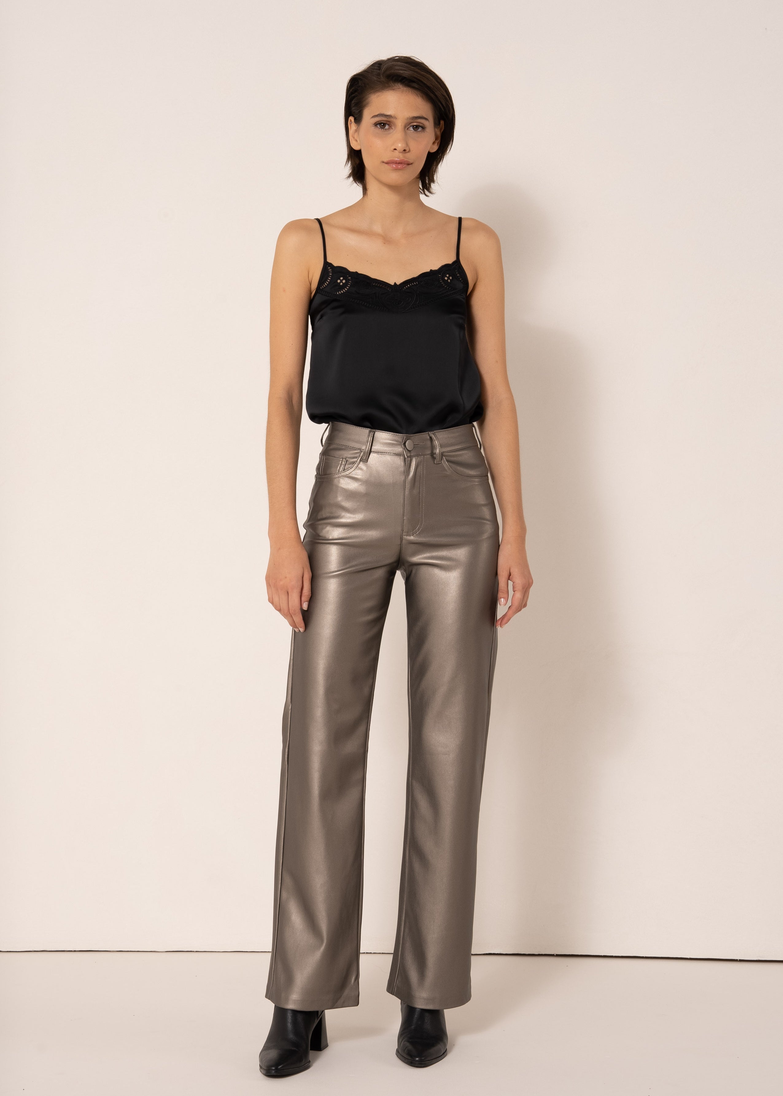 Barbara faux leather trousers - Oraije