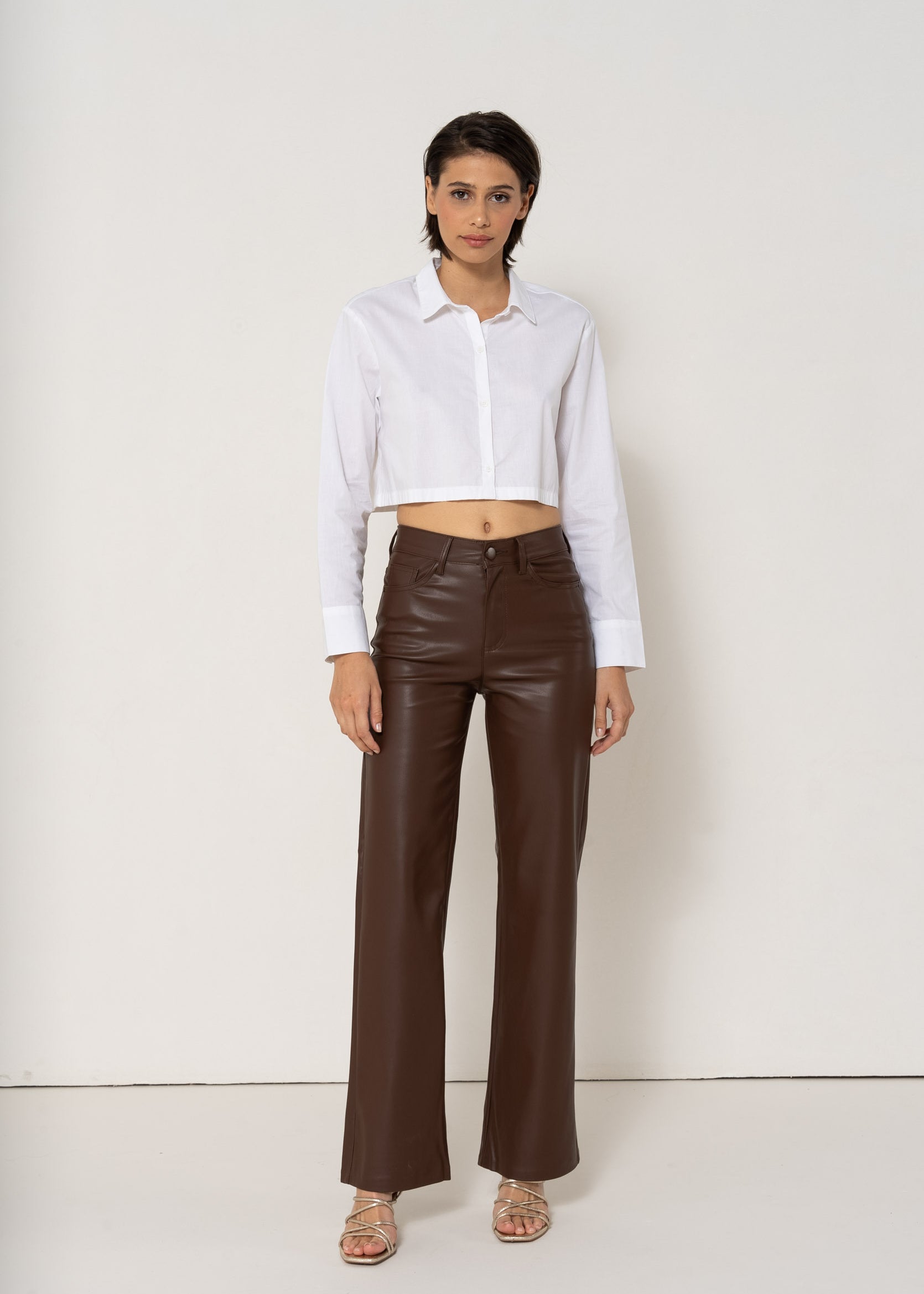 Barbara faux leather trousers - Oraije