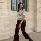 Pantalon Viviane - velours bordeaux