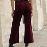 Pantalon Viviane - velours bordeaux
