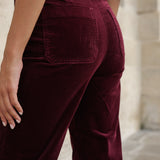 Pantalon Viviane - velours bordeaux