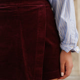 Jupe Short Orelle - velours bordeaux