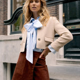 Jupe Short Orelle - velours camel