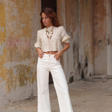 Jean Windy - denim blanc