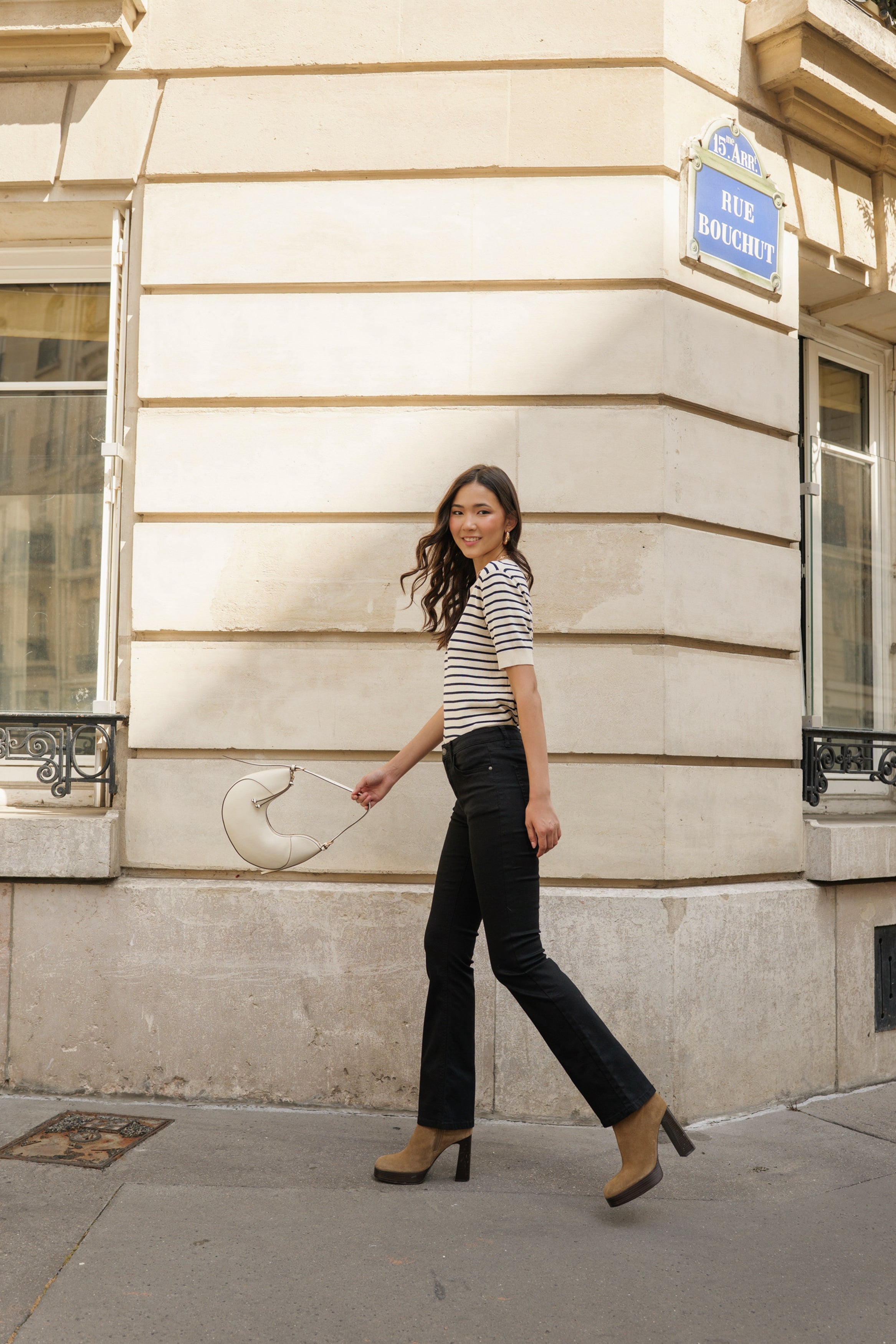 Jean Bella denim noir – Coupe bootcut