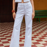 Jean Elena - denim rayé bleu