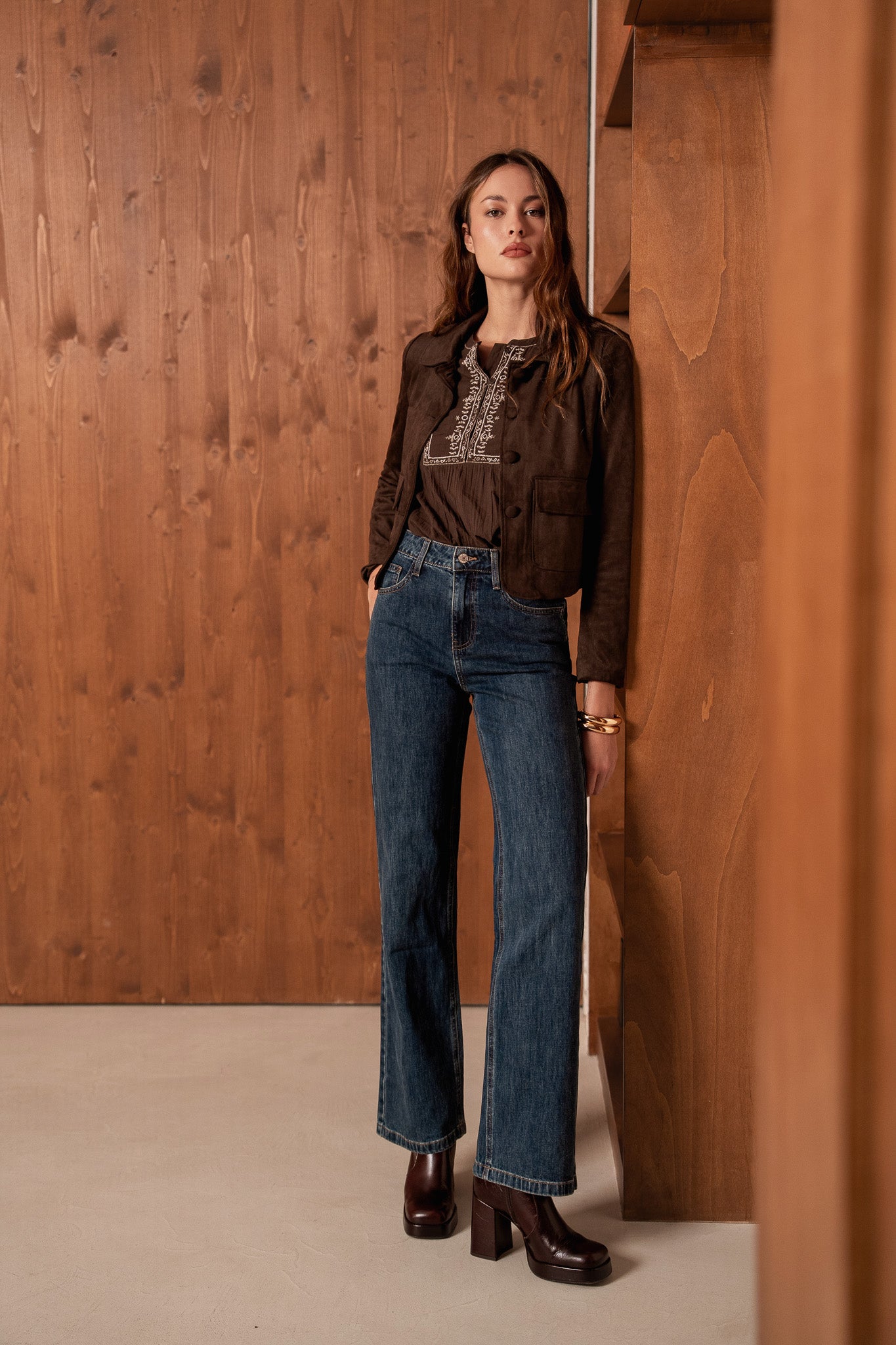 Jean Barbara – Denim Bleu Foncé | Coupe Droite Longue