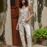 Jean Solange - denim blanc