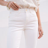 Jean Sandrine - denim blanc