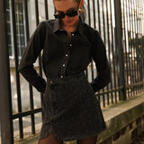 Jupe Jusline - denim gris