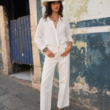 Raphael jeans - taupe white denim