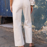 Raphael jeans - taupe white denim