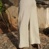 Jean Peter - denim rayé taupe