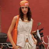 Top Tara - rayé taupe