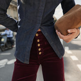 Pantalon Valentina - velours bordeaux
