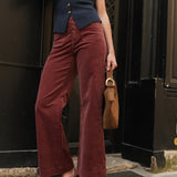 Pantalon Viviane - velours rose