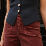 Pantalon Viviane - velours rose