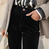 Pantalon Ava - velours marine