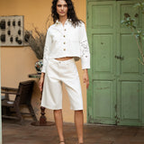 Bermuda Serena - denim blanc