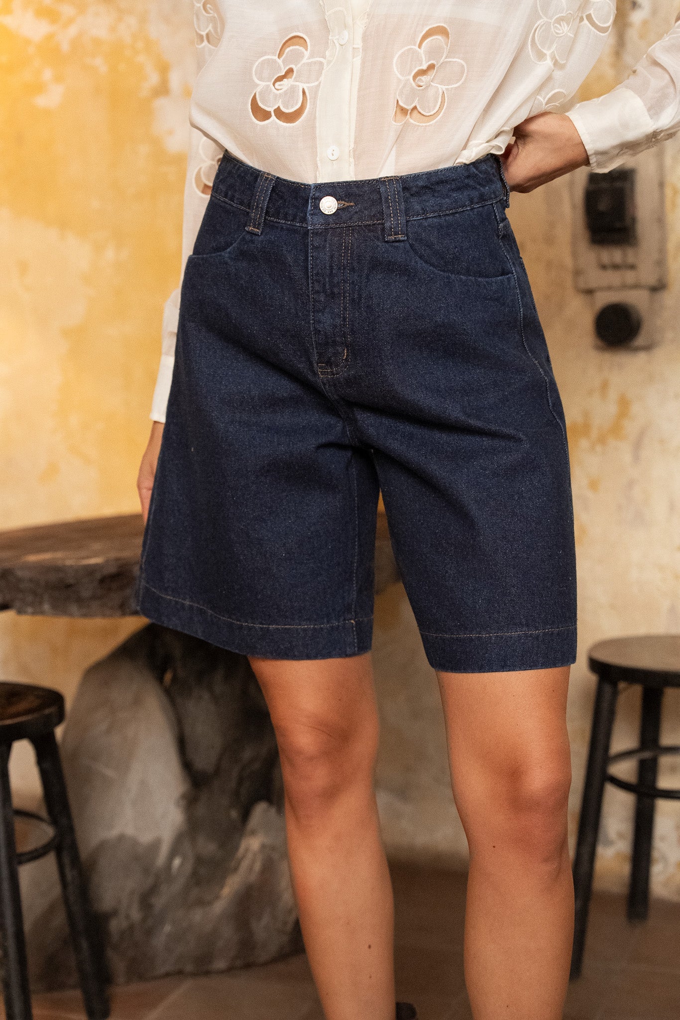 Bermuda Victus - denim brut
