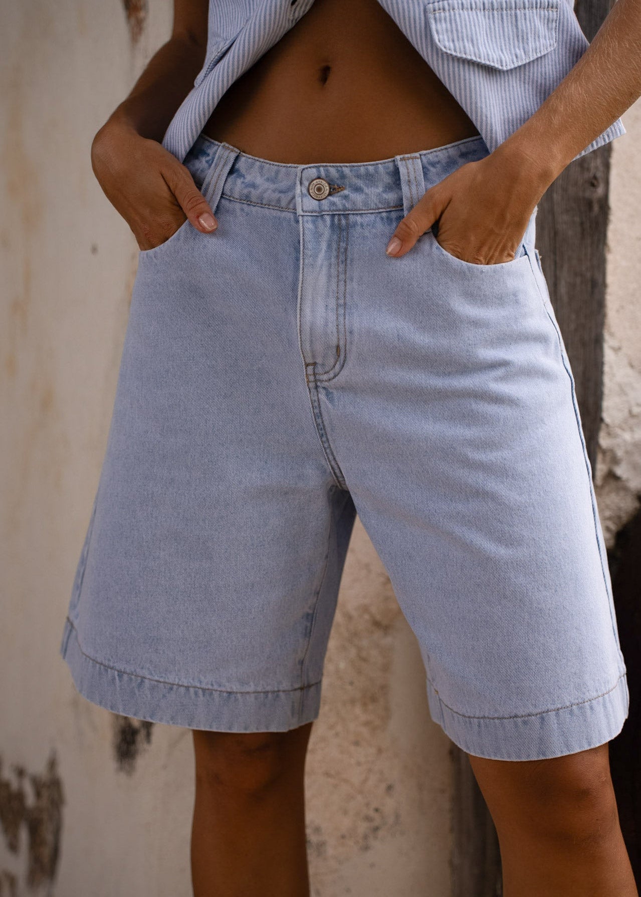 Bermuda Victus - denim très clair