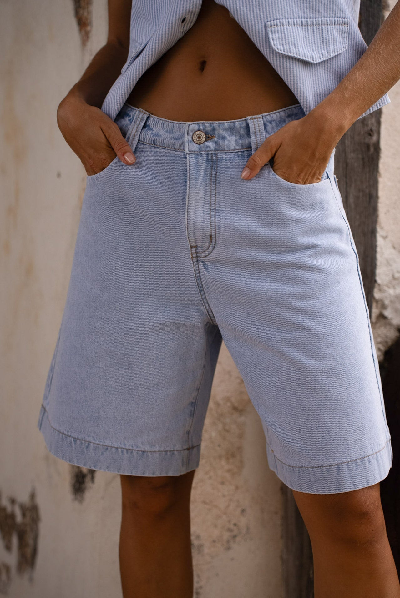 Bermuda Victus - denim très clair