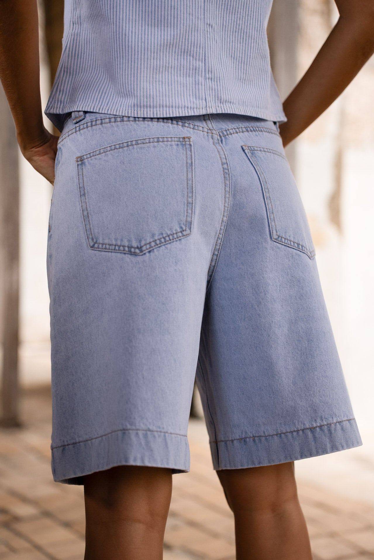 Bermuda Victus - denim très clair