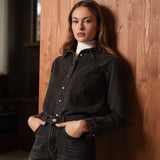 Chemise Celia - denim gris foncé - Oraije Paris