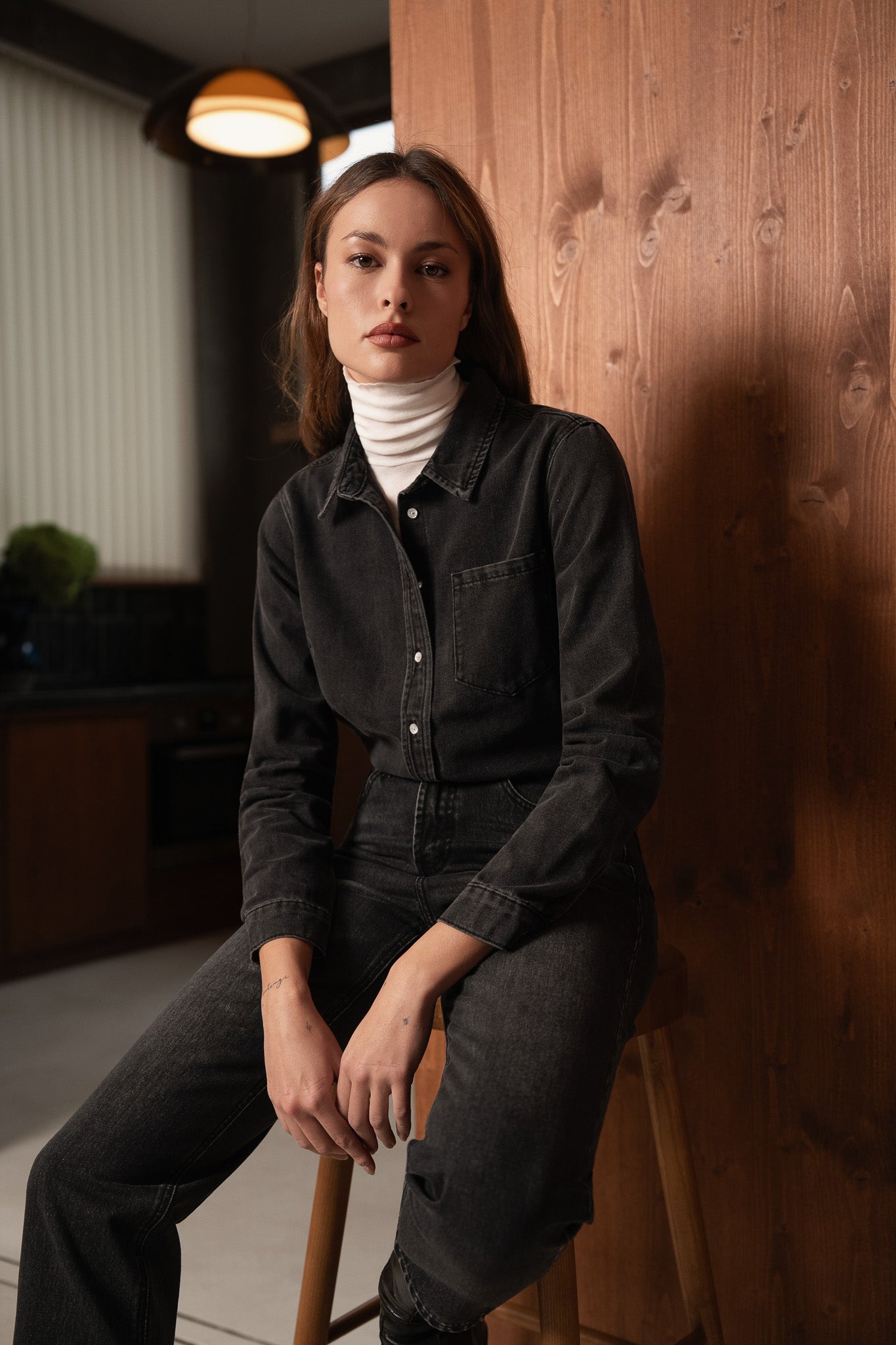 Chemise Celia - denim gris foncé - Oraije Paris