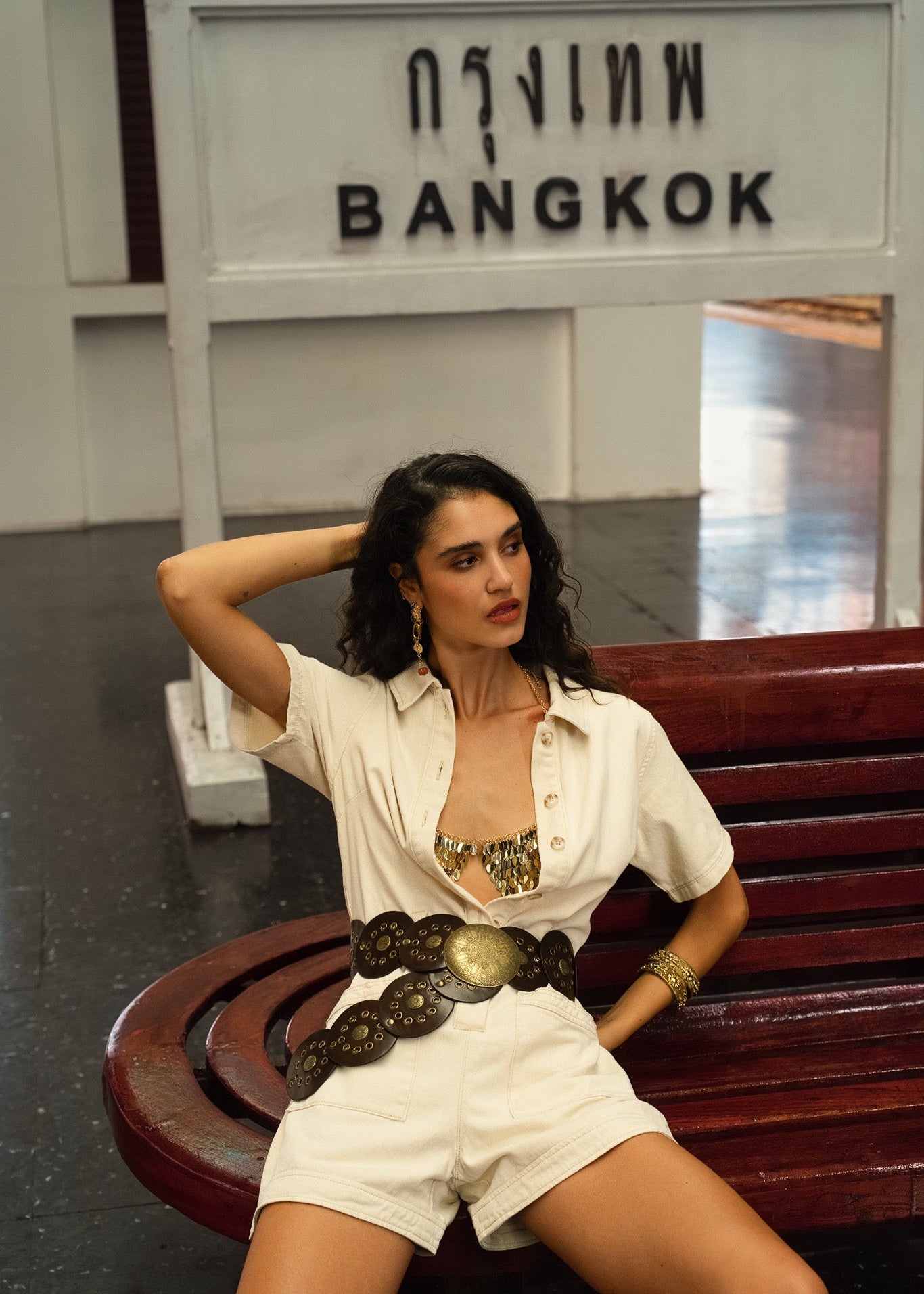 Combishort Suzy - denim naturel