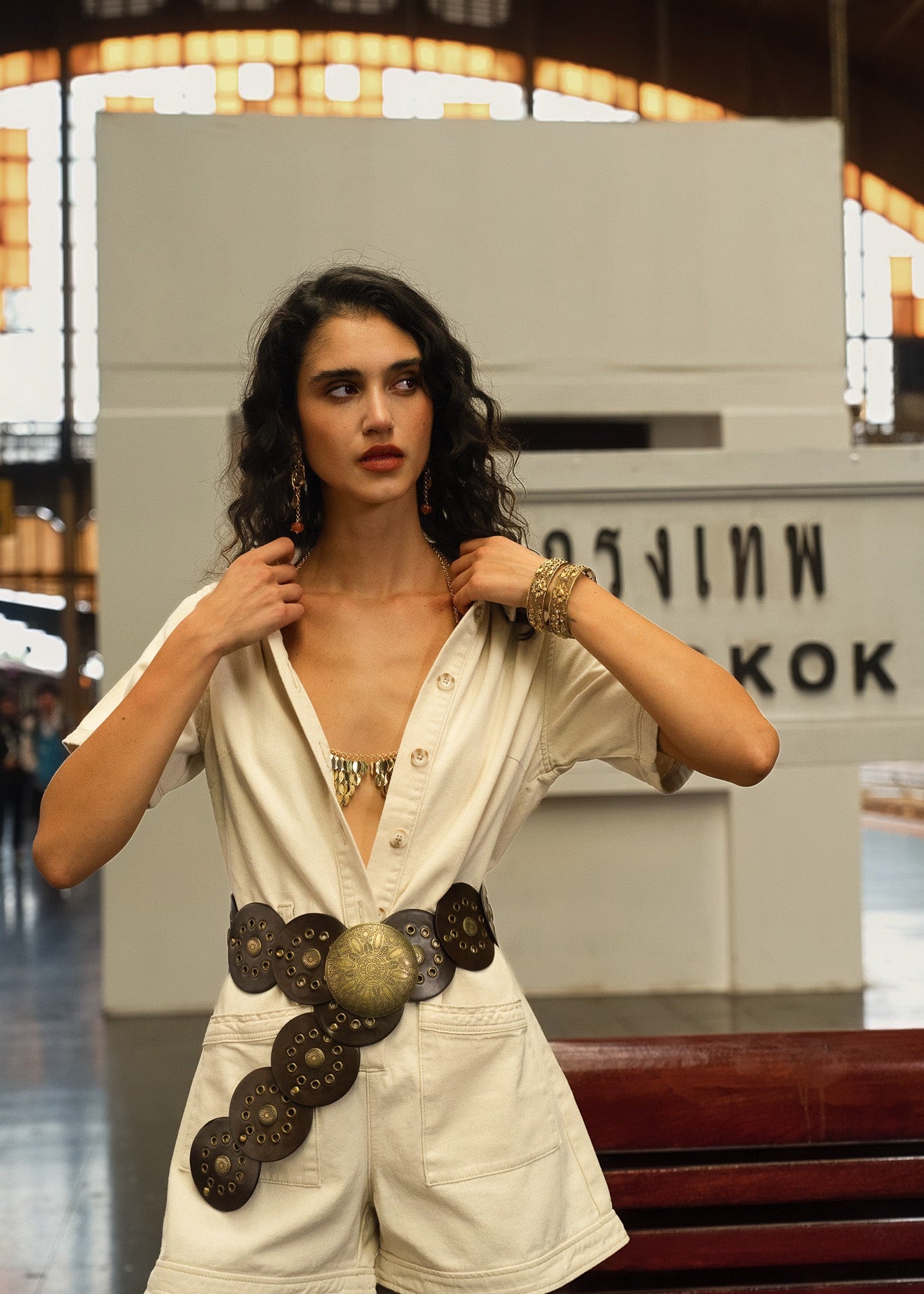 Combishort Suzy - denim naturel