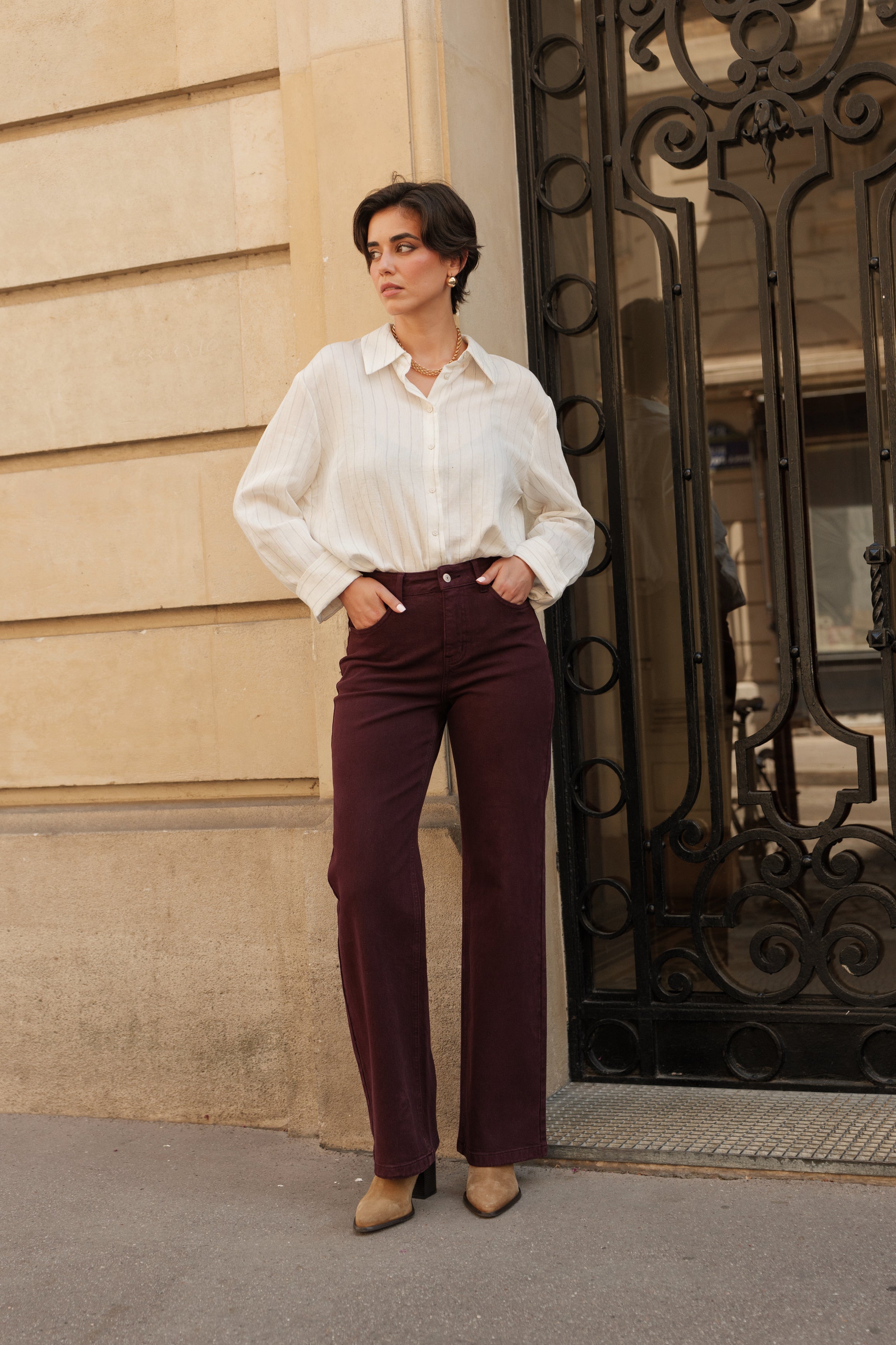 Jean Barbara - denim bordeaux