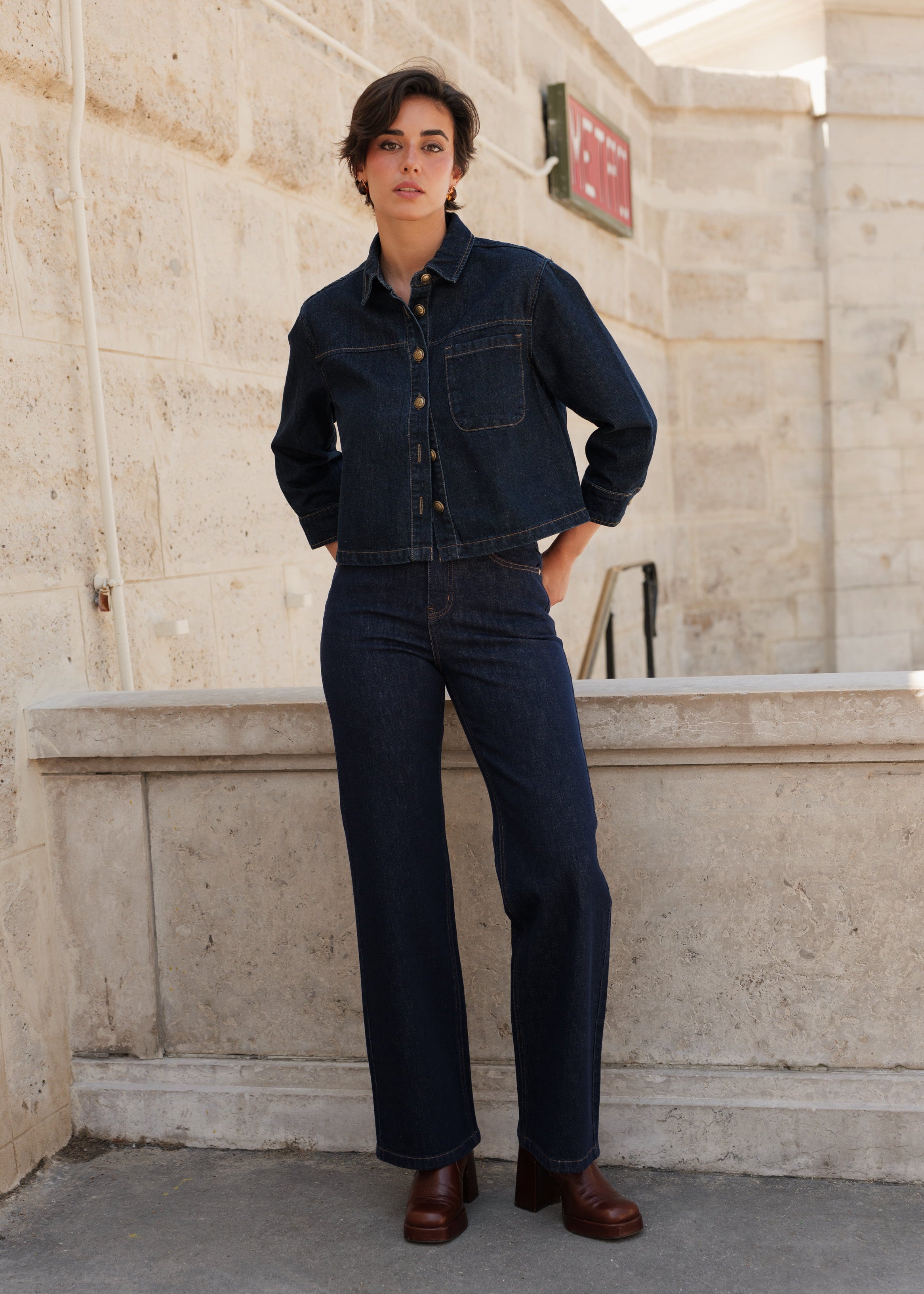 Jean Barbara - denim brut