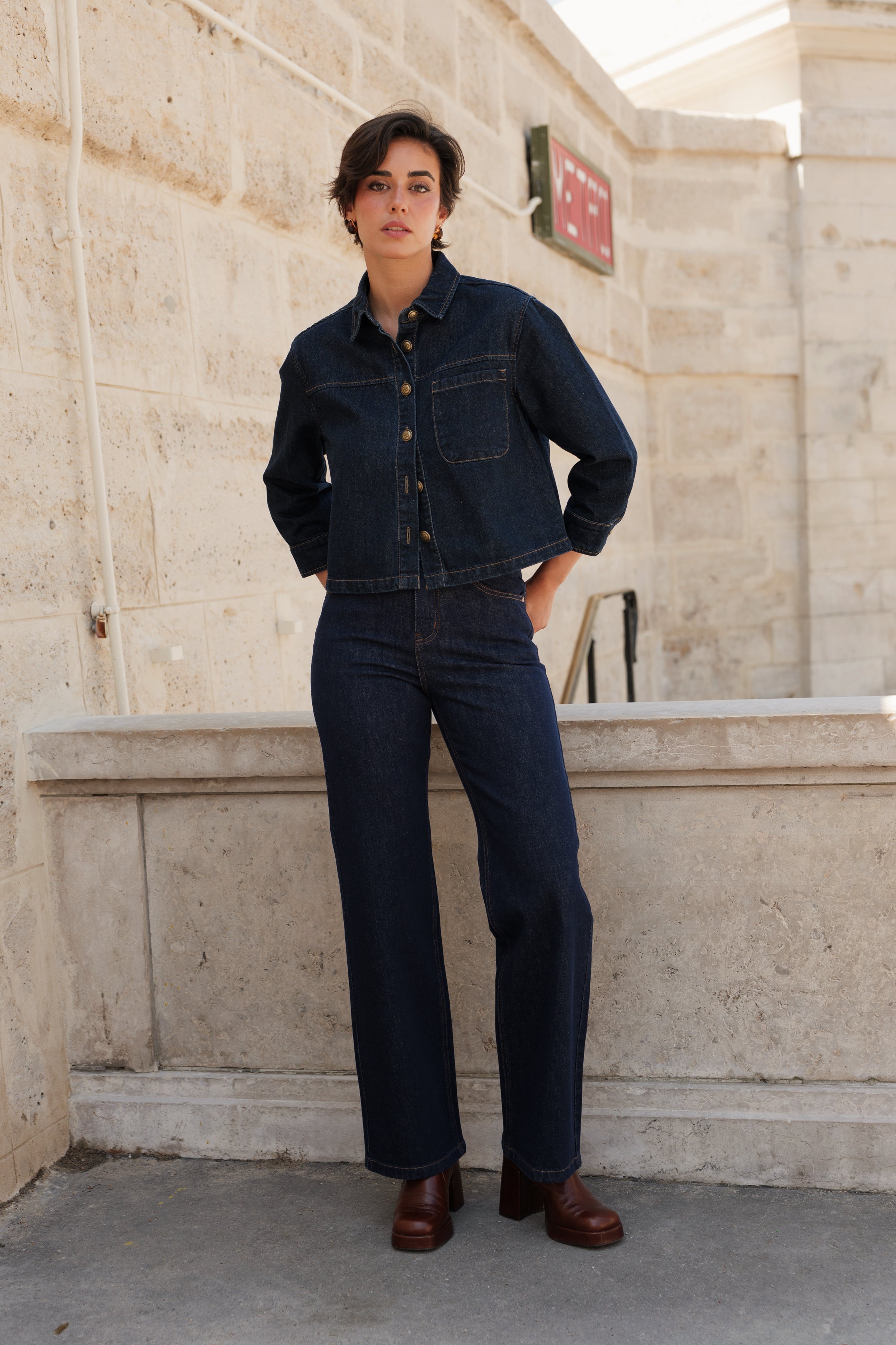 Jean Barbara - denim brut