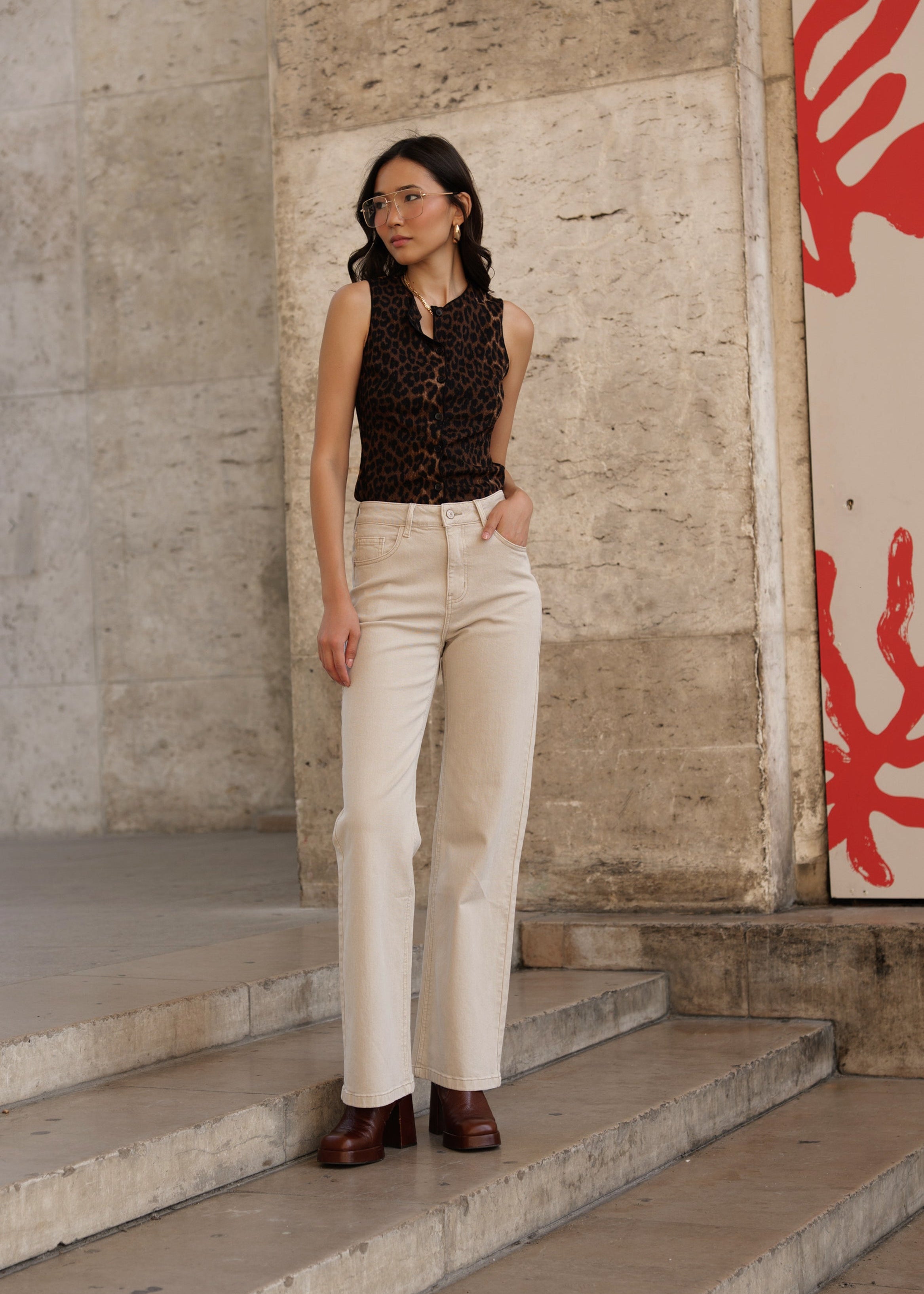 Jean Barbara - denim taupe - Oraije Paris