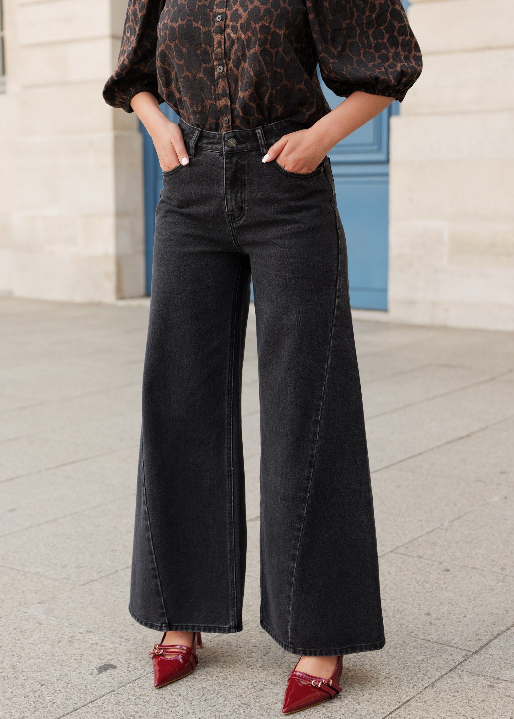 Jean Barnes - denim gris foncé - Oraije Paris