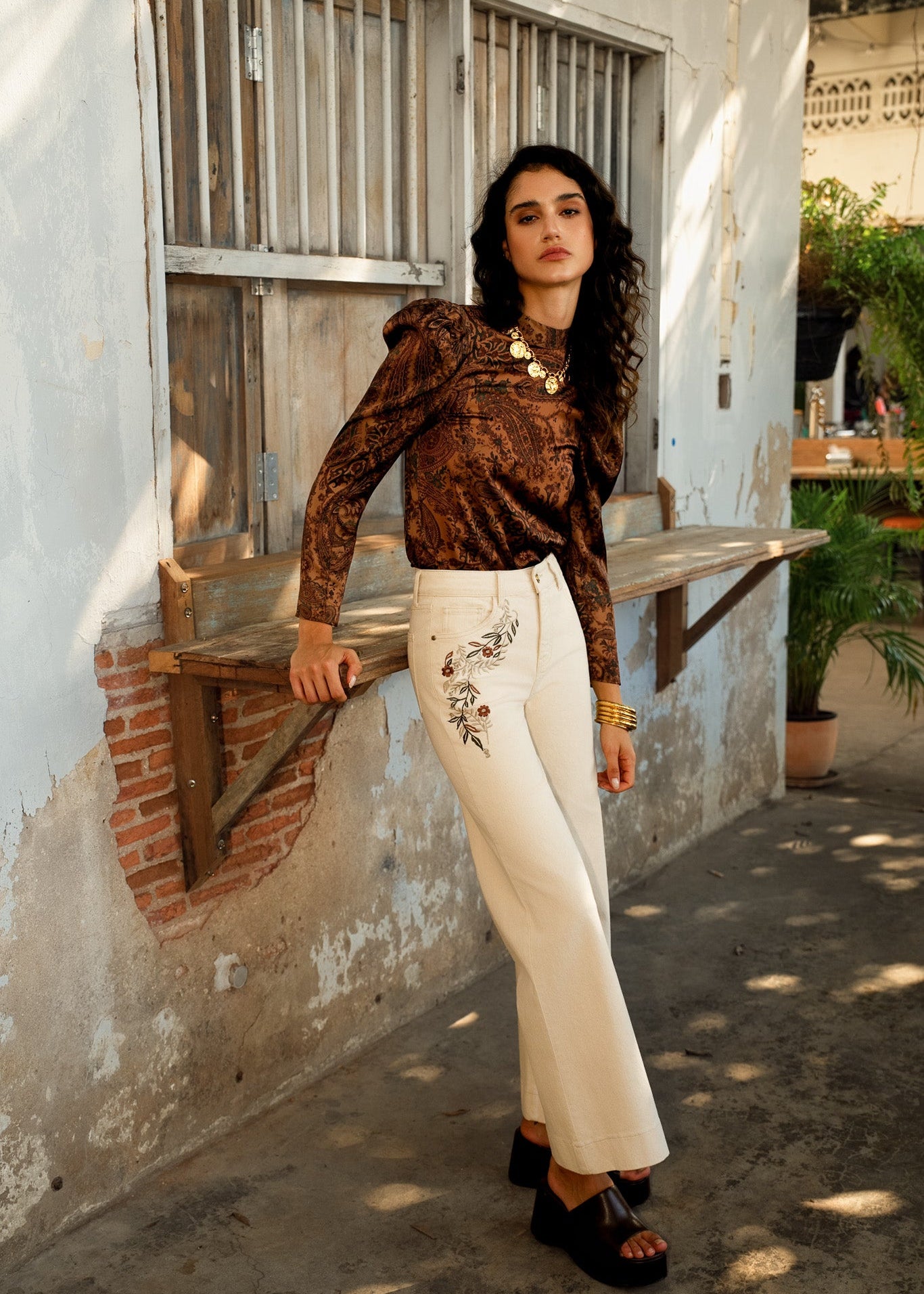 Jean Boho - denim naturel